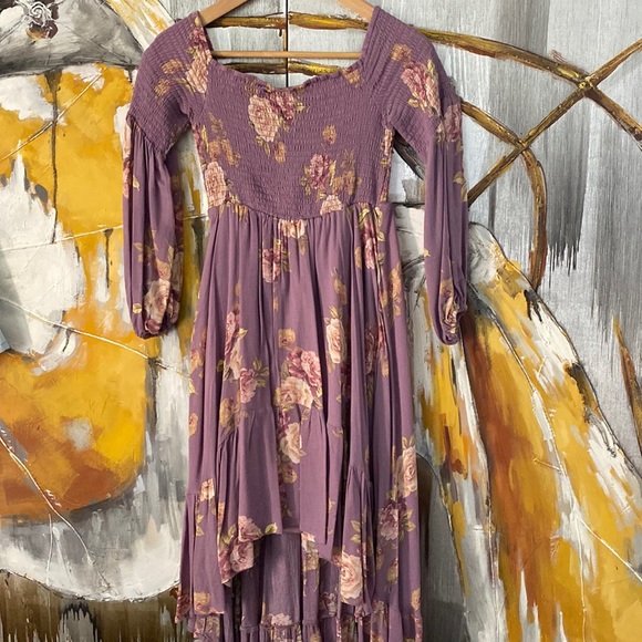 Altar'd State Off The Shoulder Floral Printed High-low Dress Women's Size S - Picture 1 of 9